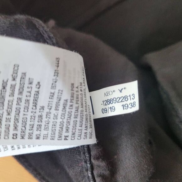 American‎ Eagle next level stretch black skinny jeans minimalist goth neutral - Picture 13 of 13